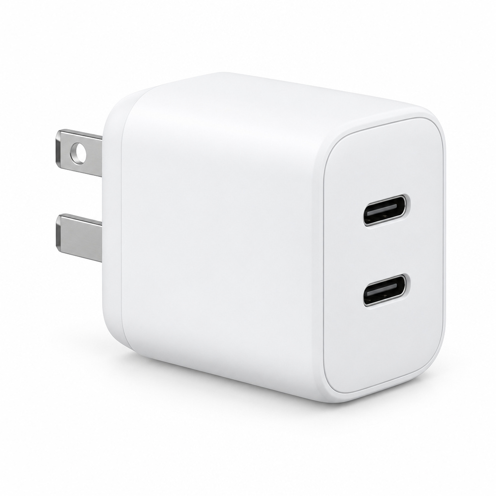 RealPower GaN Charger 65W compact USB-C wall charger on white background